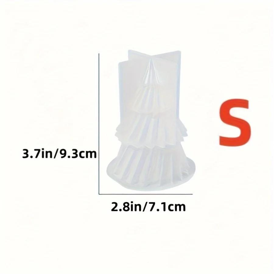 Molde de silicone para vela de árvore de Natal, faça você mesmo, gesso, cimento, forma de árvore de Natal, molde de resina de silicone - Image 1