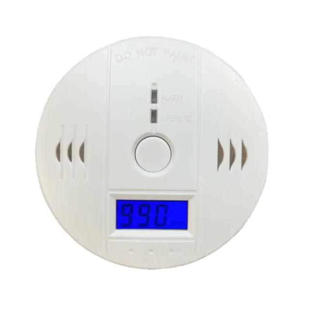 Detector de Monóxido de Carbono com Display LED para Segurança Doméstica - 1 Unidade