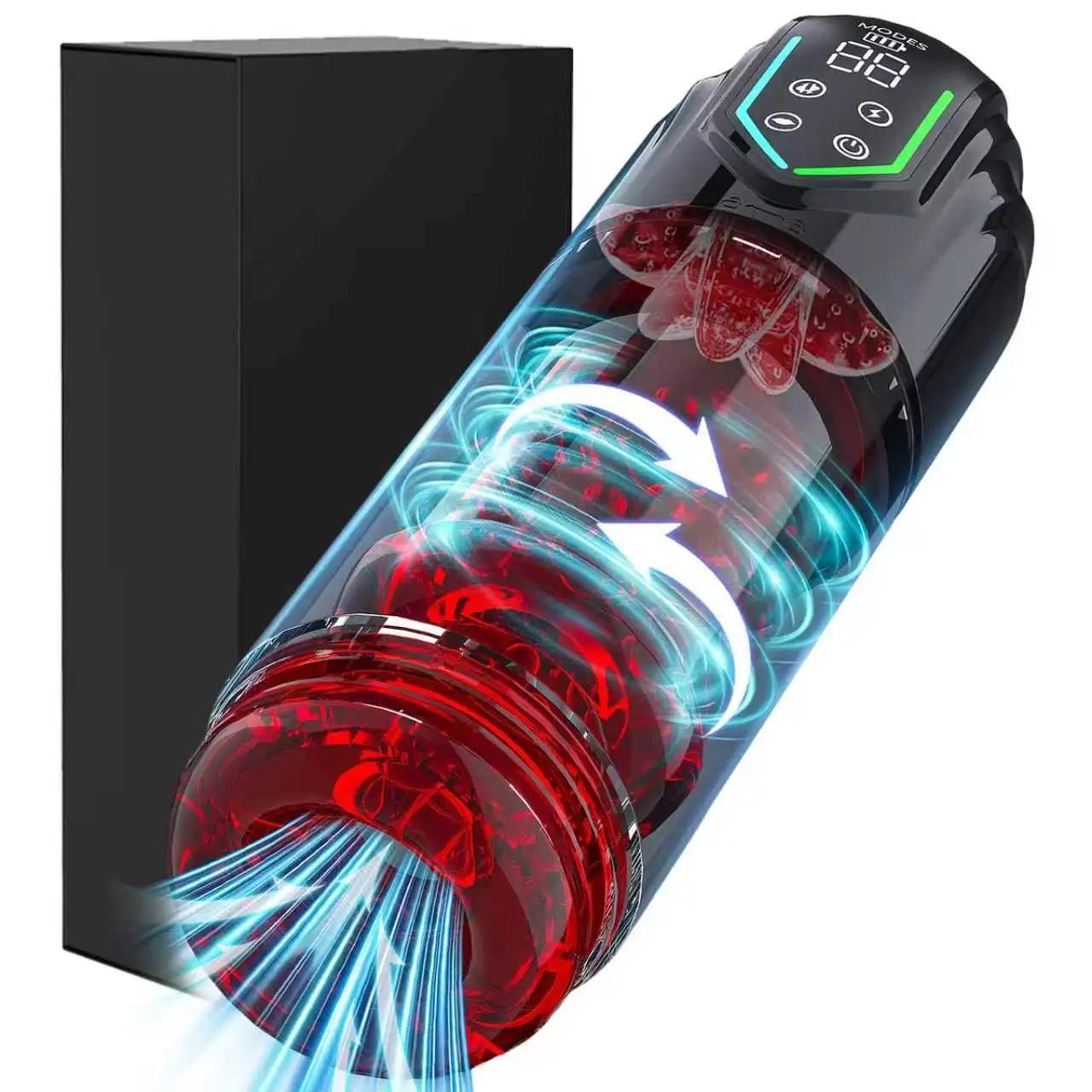 Masturbador Automático Masculino com Rotação Telescópica, Equipamento de Masturbação Vaginal, Brinquedos Sexuais para Homens, Produtos para Adultos, Masturbador com Pistão - Image 1