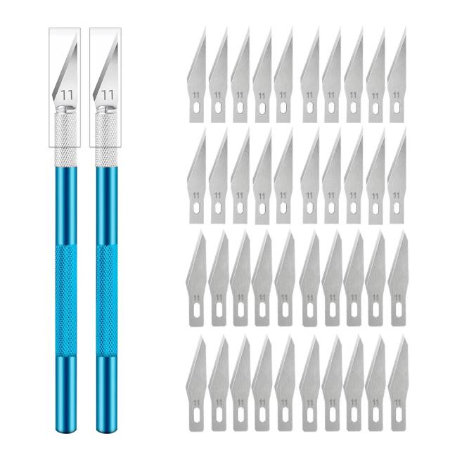 Kit de Facas de Metal Antiderrapante para Gravação e Reparo de Celular - 40 Unidades