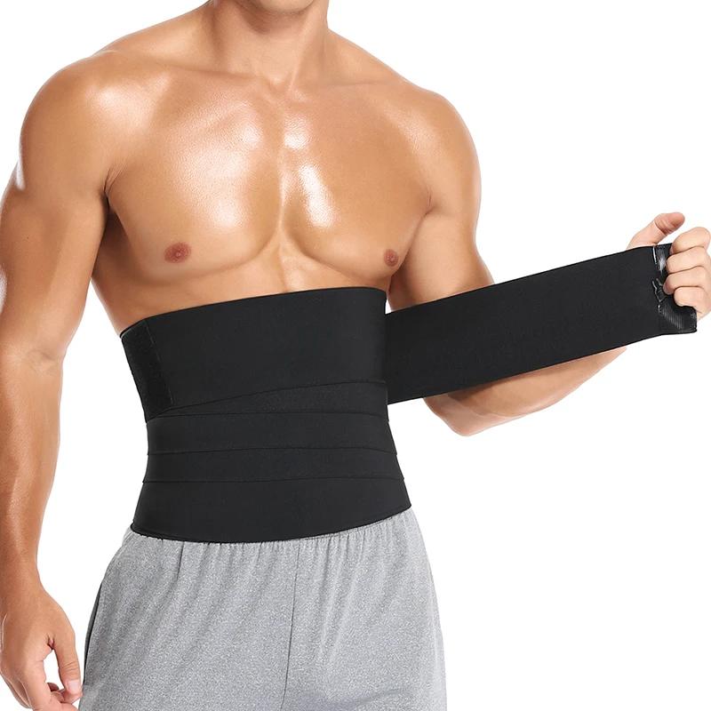 Emagrecimento corpo shaper cintura trainer envoltório homens barriga controle espartilho neoprene queima de gordura perda de peso sauna suor cinto - Image 1