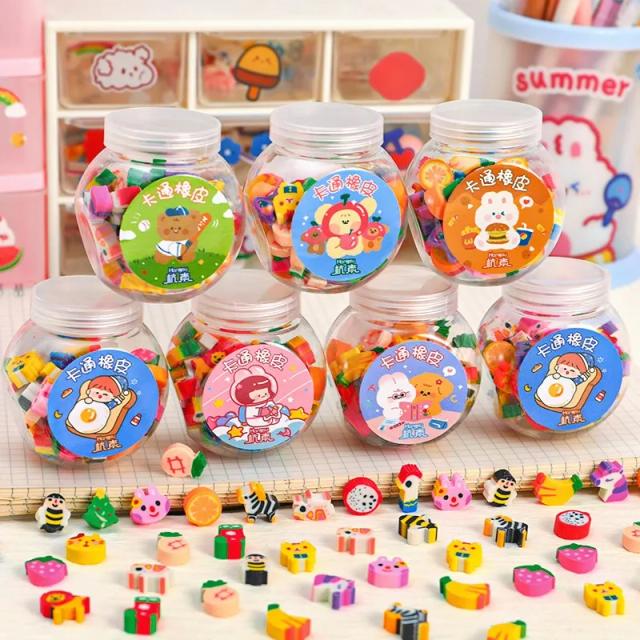 Borrachas Kawaii Animais Frutas 50/100 Peças