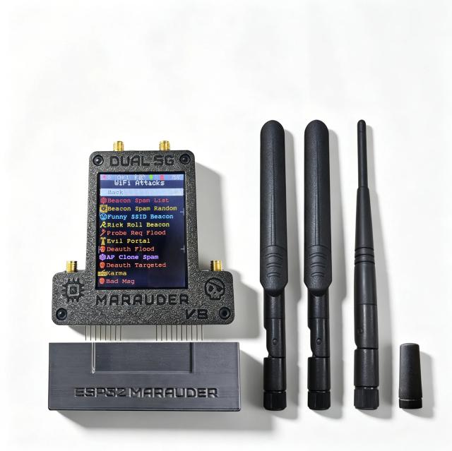 Flipper Zero ESP32 Marauder V8 4IN1 ESP32-C5 Dual Chip Dual Band 5G WiFi, Bluetooth, GPS
