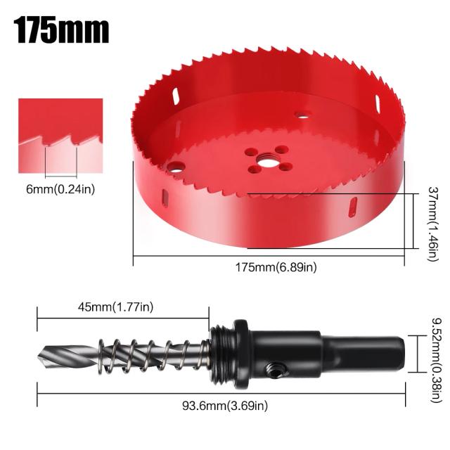 Broca Bimetálica HSS M42 100-200mm para Metal, Ferro, Alumínio, Plástico e Madeira