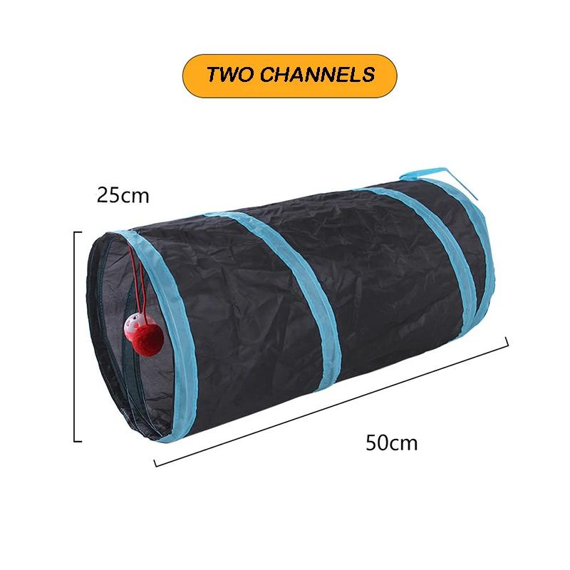 Túnel dobrável para gatos, brinquedo para gatos, barril de broca respirável para papel alto interno, suprimentos para animais de estimação, gato s y passagem, túnel de jogo - Image 1