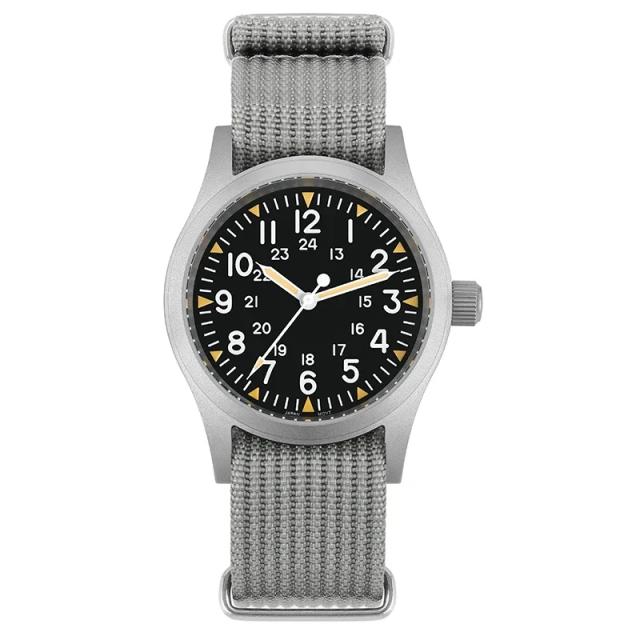 Militado ML05B Relógio Militar Quartzo Safira Cúpula Luminoso 38mm