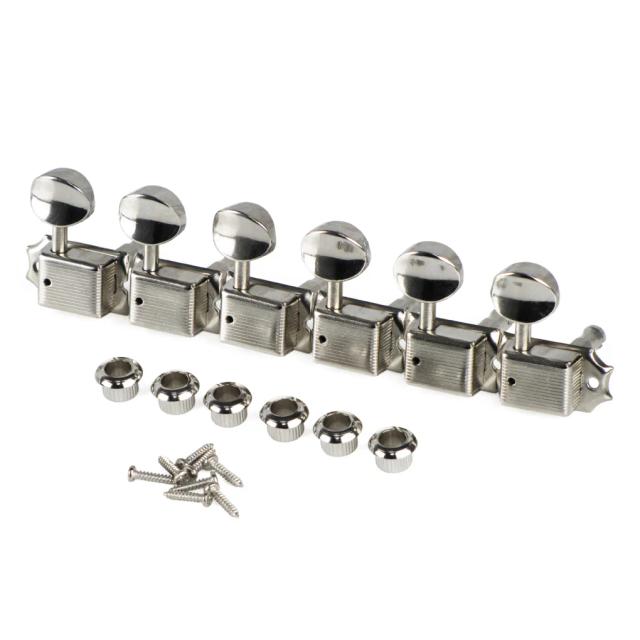 Fleor Cabeças de Máquina para Guitarra Elétrica Vintage 6 em Linha Níquel Prata