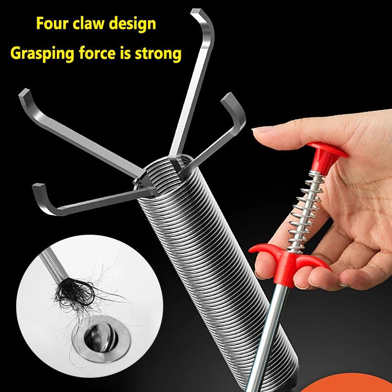 Ferramentas de Desobstrução de Tubos de 60cm, Desentupidor de Drenos, Bastões Limpadores de Drenos, Removedor de Entupimentos para Limpeza Doméstica de Cozinha e Pias Flexíveis - Image 1