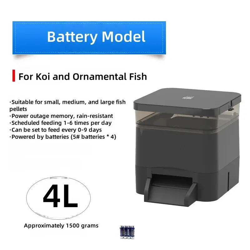 Melhor Vendedor: Alimentador Automático de Peixes em Plástico, Máquina de Alimentação para Lagos, Alimentadores Automáticos Mais Vendidos para Aquários e Koi - Image 1