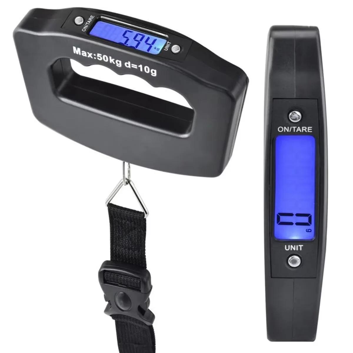 Balança Digital de Bagagem de 50kg, Balança Portátil para Malas, Balança Eletrônica Portátil com Display Digital Retroiluminado, Acessórios de Viagem - Image 1