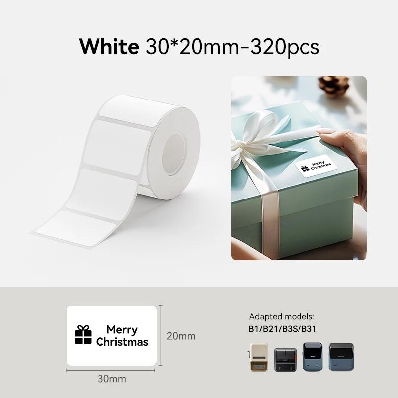Niimbot branco/cor/transparente etiquetas adesivo térmico rolo de papel impressora adesivos para niimbot b1 b21 impressora portátil - Image 1