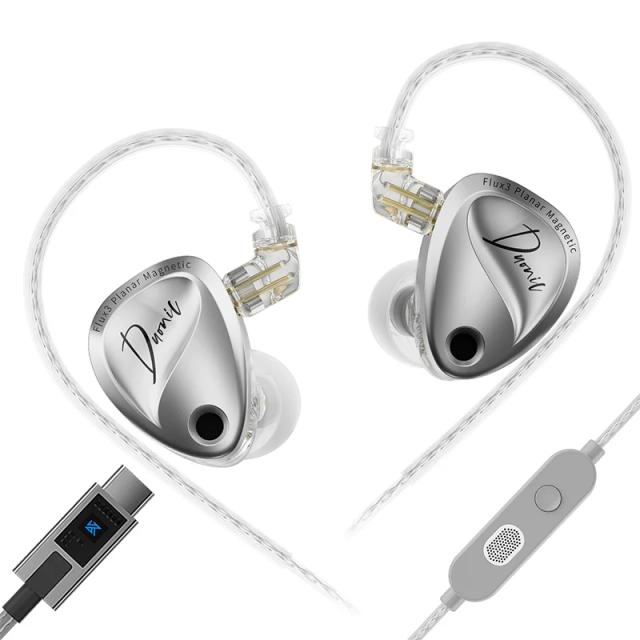 KZ Duonic Fones de Ouvido HIFI com Driver Planar Magnético Triplo, Som Amplo, Microfone HD