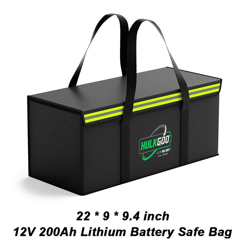 12v 200ah lifepo4 bateria de lítio à prova de fogo saco seguro grande capacidade caso protetor caixa armazenamento à prova dwaterproof água 22*9*9.4 polegada - Image 1