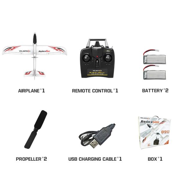 Volantex 76102S Ranger 600 EPP RC Avião Planador 4CH Giroscópio XPilot RTF