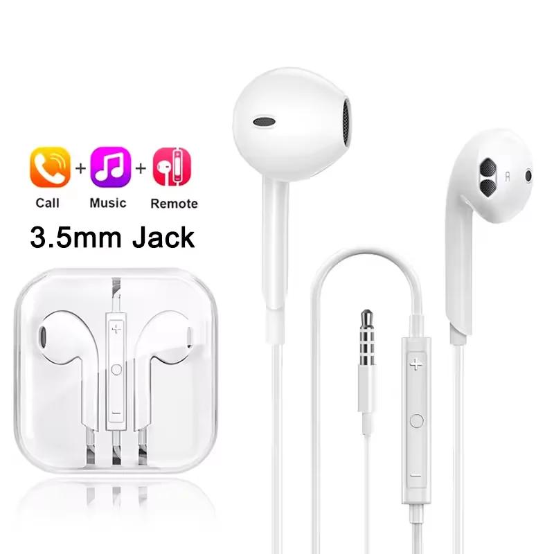 Para Apple Original Tipo C Fones de ouvido com fio para iPhone 11 13 14 15 16 17 Pro Max iPad Laptops Tablet 3.5mm Telefone Fones de ouvido estéreo - Image 1