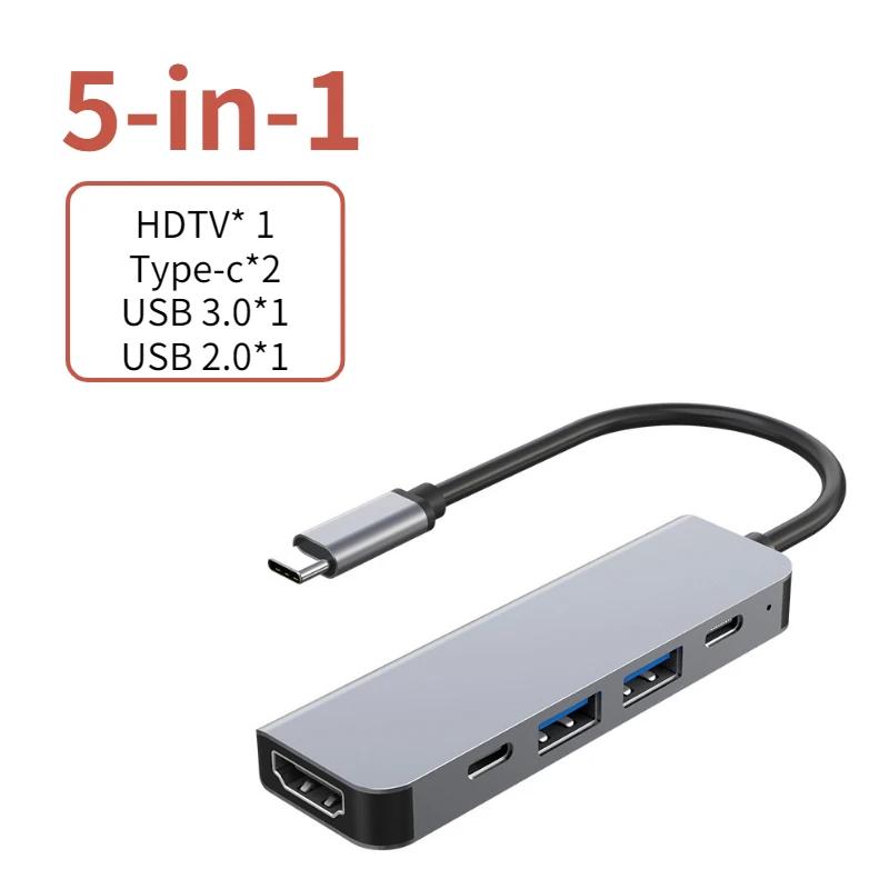 Hub usb c para 4k hdmi, base de carregamento usb 3.0 2.0 tipo c pd para macbook ipad samsung s10 dex tv mouse teclado u disk - Image 1