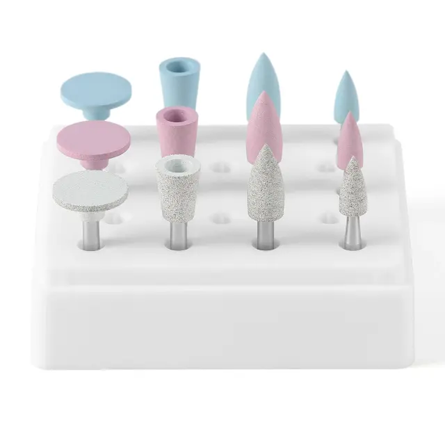 Kit de Polimento de Silicone 12 Peças RA 2.35mm para Compósitos e Porcelana