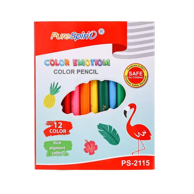 Mini Lápis de Cor 12 Cores Pré-Afiaados para Desenho e Coloração Infantil