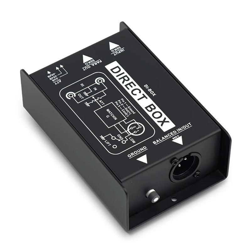 KDES DIBOX Profissional Passivo DI-Box Caixa de Áudio de Injeção Direta Conversor de Sinal Balanceado e Desbalance com XLR TRS Interfa - Image 1