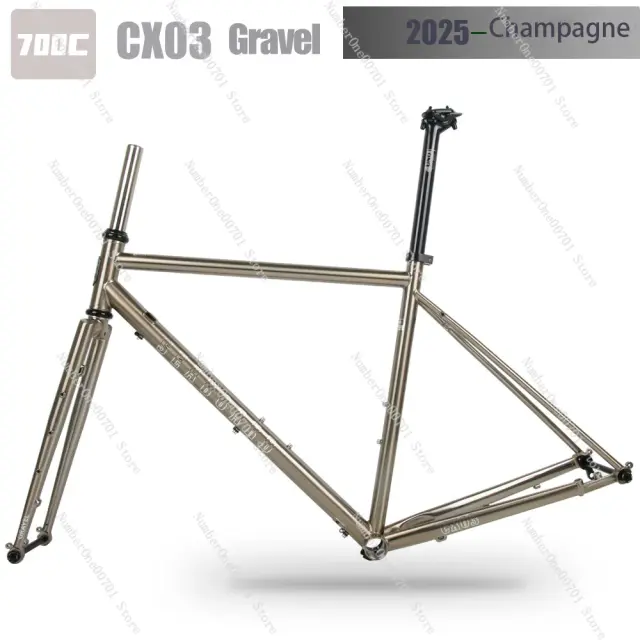 Quadro de Bicicleta CX03 Gravel Aço 4130 com Freio a Disco e Garfo