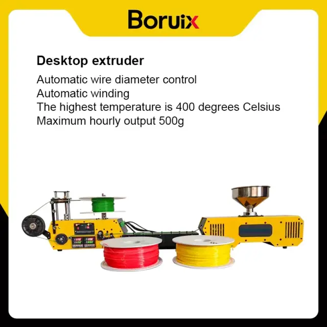 Máquina Extrusora de Filamento 3D - Produção Doméstica e Laboratorial - 1.75mm/2.85mm/3.0mm