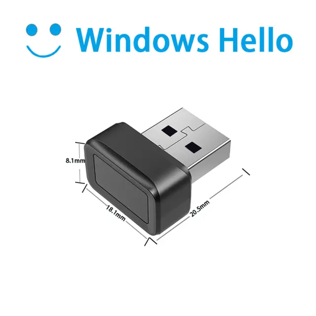Leitor de Impressão Digital USB Biométrico para PC Windows 7/8/10/11 - Sem Senha