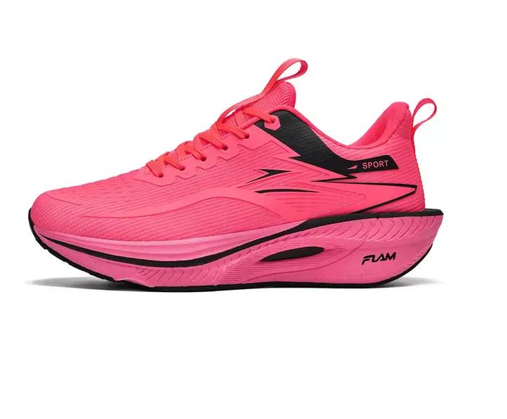 Maratona masculino esportes tênis de corrida placa carbono almofada ar respirável leve feminino confortável atlético antiderrapante tênis - Image 1