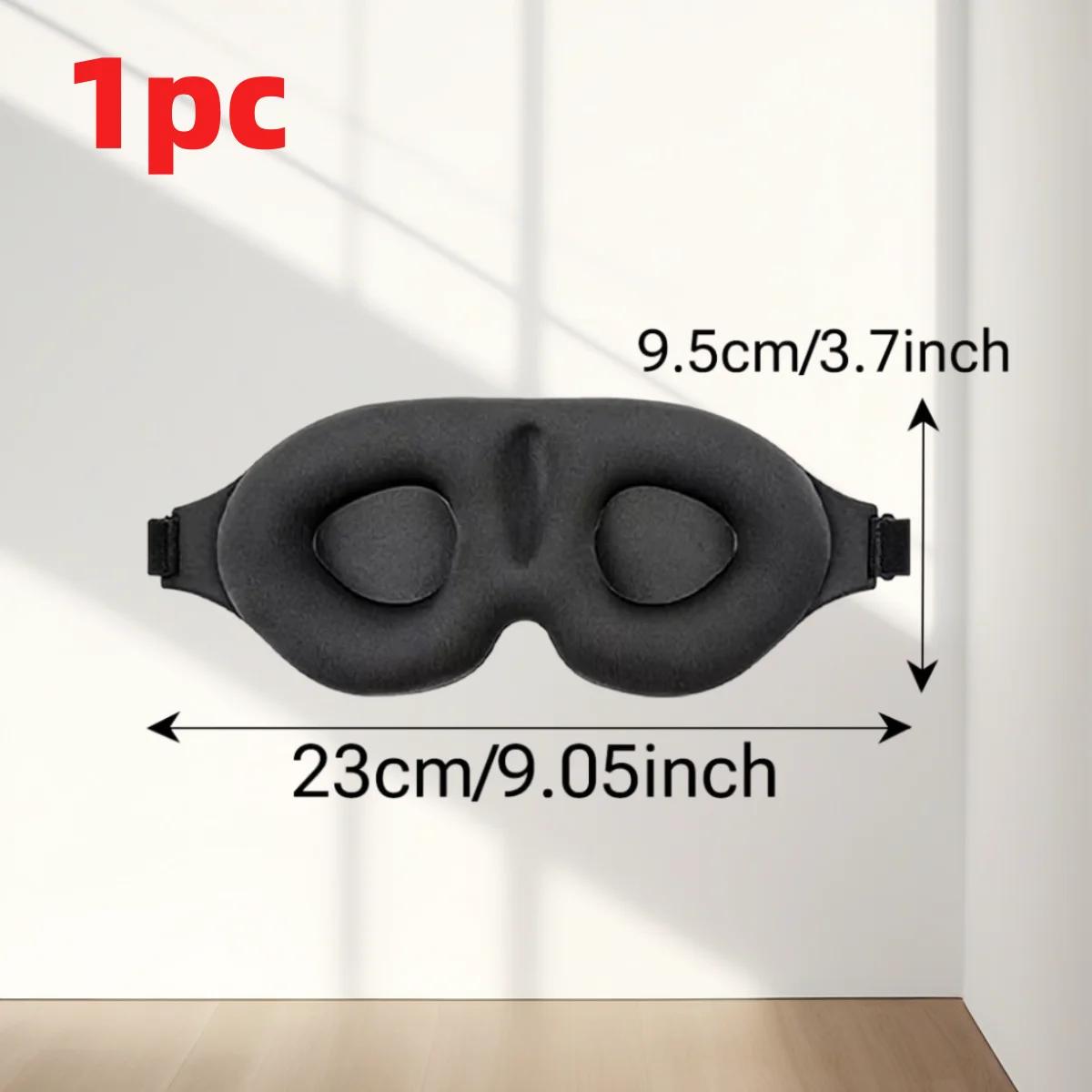 Máscara de Olhos para Dormir de Lado, Máscara de Olhos Blackout para Homens e Mulheres, Máscara de Olhos Luxuosa com Alça de Ombro Ajustável para Viagem - Image 1