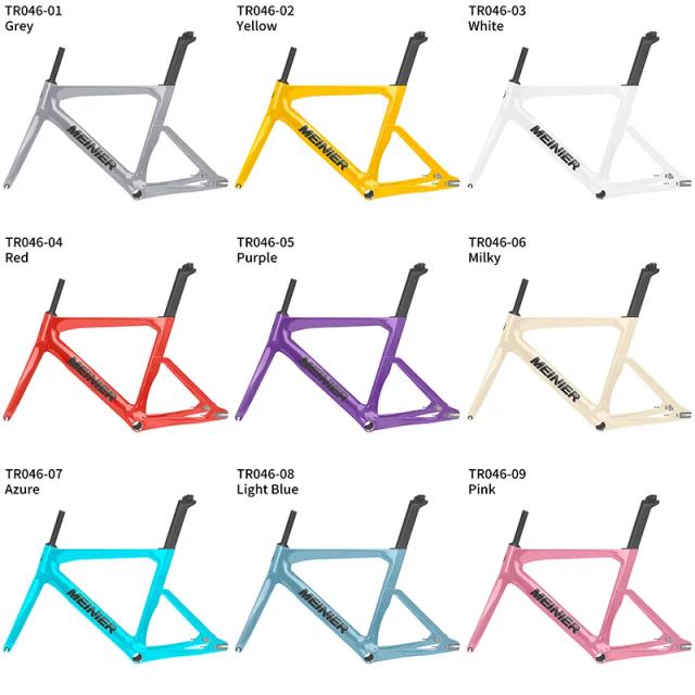 Newset MEINIER-TR-046 Quadro de Trilha de Carbono 700C para Bicicleta de Pista