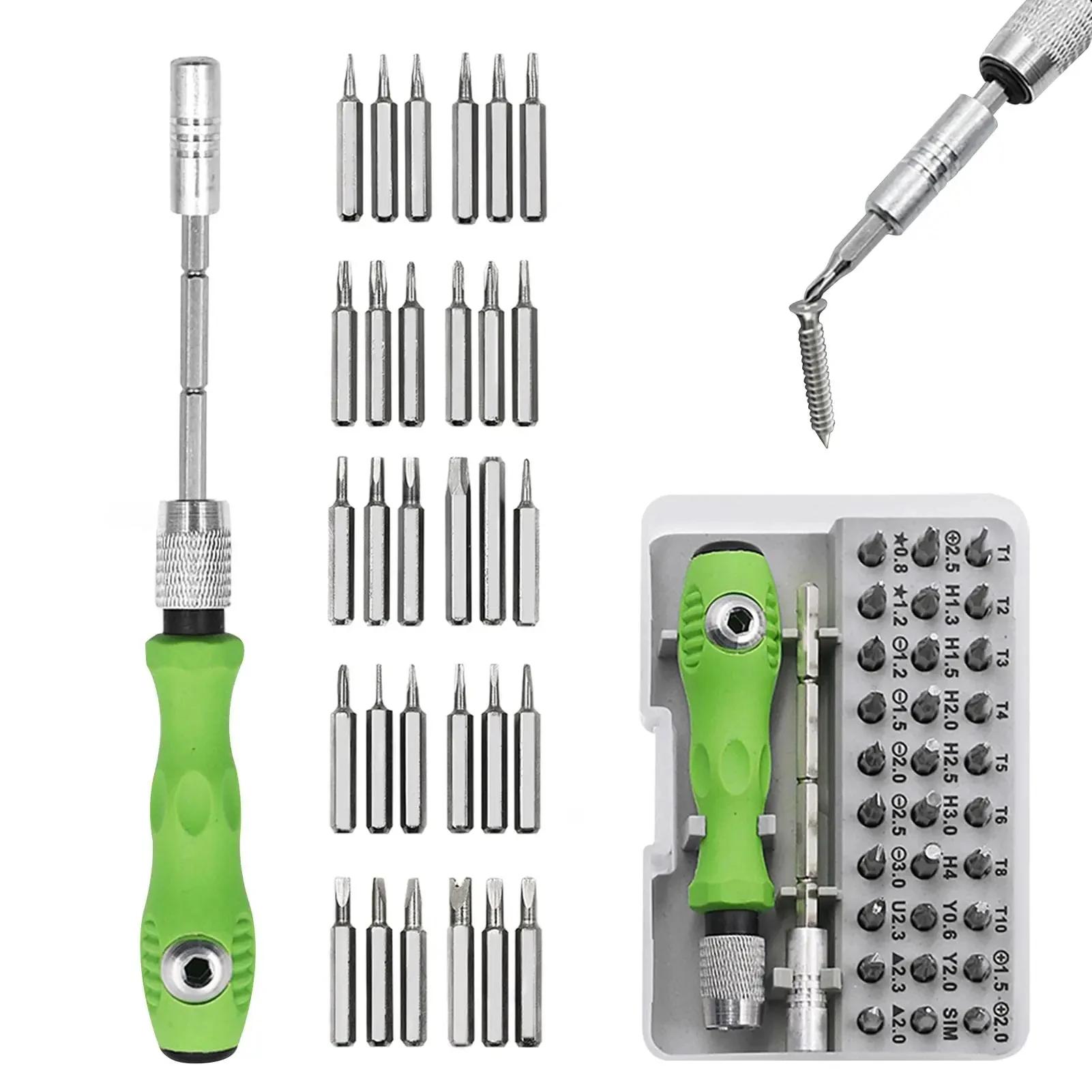 Multifuncional Screwdriver Set, Torx, Phillips, Bits chave de fenda magnética, ferramenta de reparo manual para telefone, relógio, PC, 30 PCs, 32 em 1 - Image 1