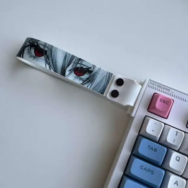 Fita de teclado mecânico, alça universal personalizada de anime, acessórios de decoração de teclado