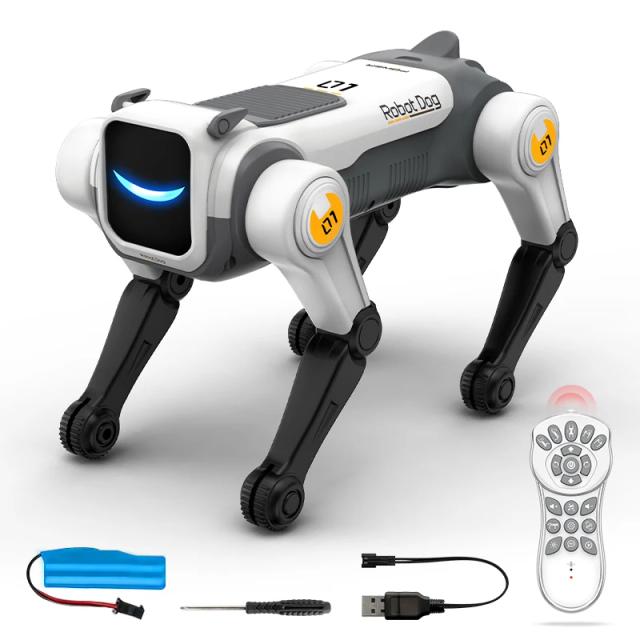 Cão Robô Inteligente com IA, Comando por Voz, Programável, Canta e Dança
