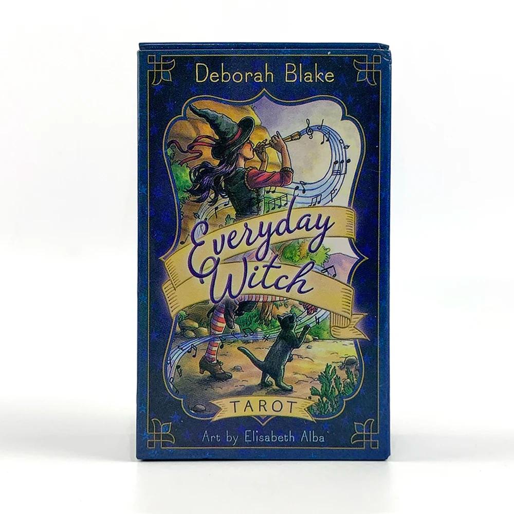 1 caixa de baralho de tarô de bruxa diário com guia - conjunto de 78 cartas, jogo de festa temático de bruxaria, cartas de tarô mágicas práticas - Image 1