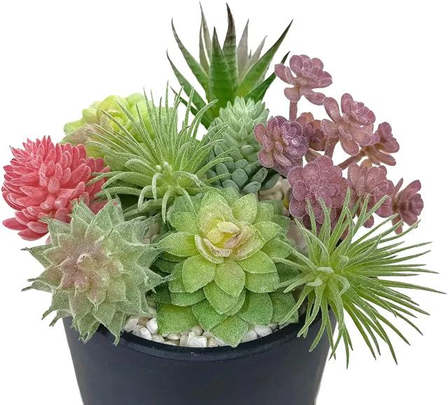 Suculentas Artificiais Decorativas para Casa - 9 Pçs Variadas