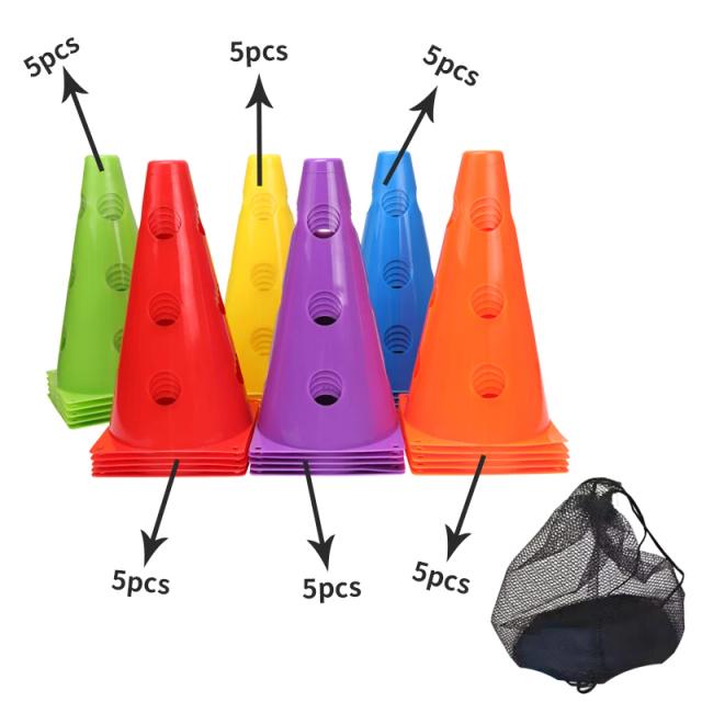 Cones de Treinamento de Agilidade Esportiva Duráveis 12-36 Peças