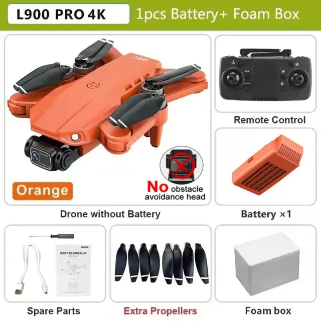 L600 PRO MAX Drone Profissional GPS 4K Câmera Dupla Gimbal 3 Eixos