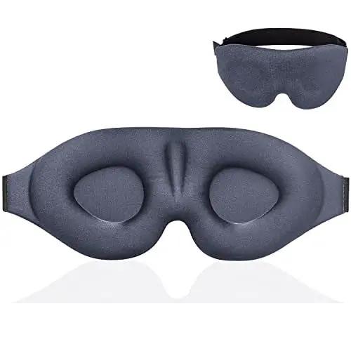 Máscara de Dormir 3D Conforto Total para Viagem e Noite
