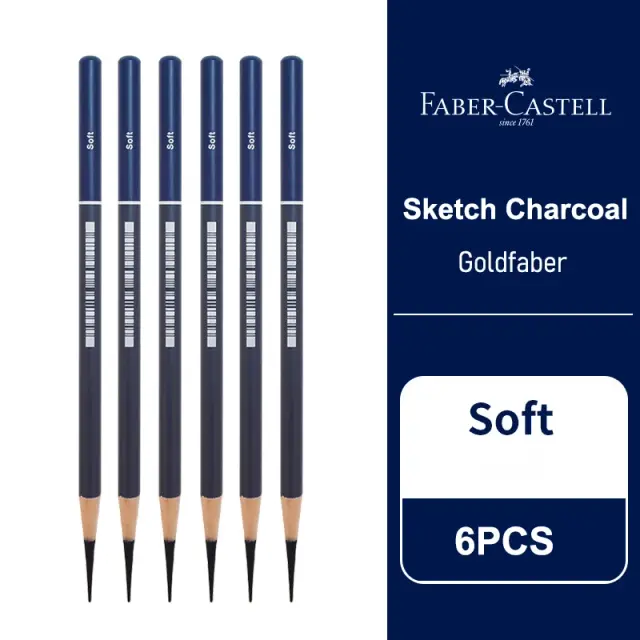 Faber Castell Goldfaber Lápis de Esboço Carvão Kit 5/6 Peças