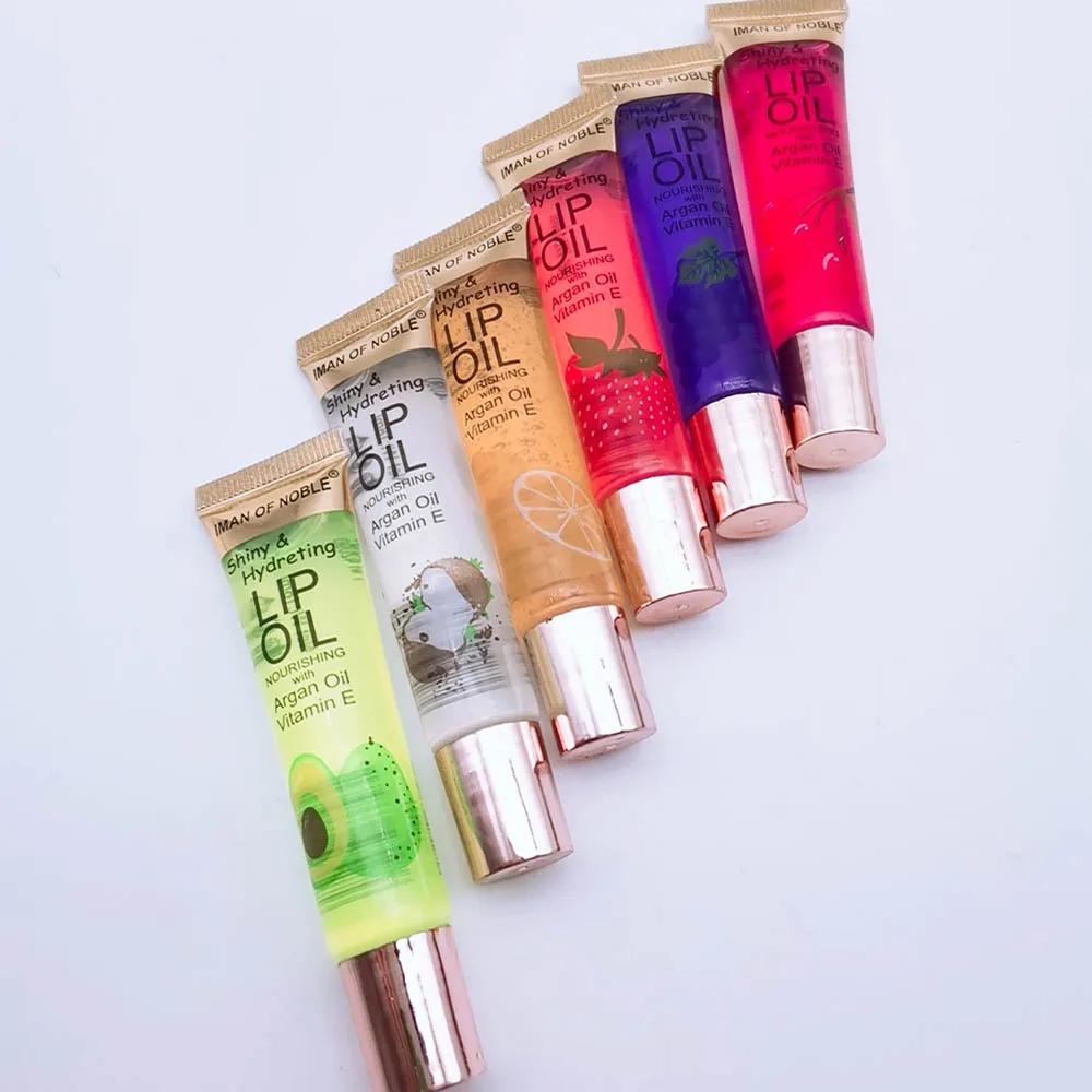 6 pçs sabor frutado aquoso brilhante conjunto de brilho labial claro gel hidratante brilho labial feminino lábios maquiagem atacado - Image 1