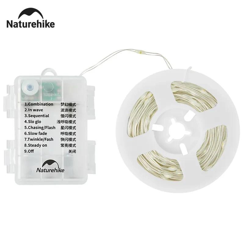 Naturehike 10m luz de corda de acampamento ip44 à prova d'água 8 modos atmosfera festa iluminação lâmpada de corda de advertência lanterna de barraca ao ar livre - Image 1