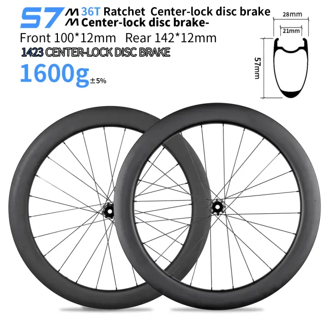 Rodas de Carbono para Estrada 700C 35mm-60mm Freio a Disco Center Lock