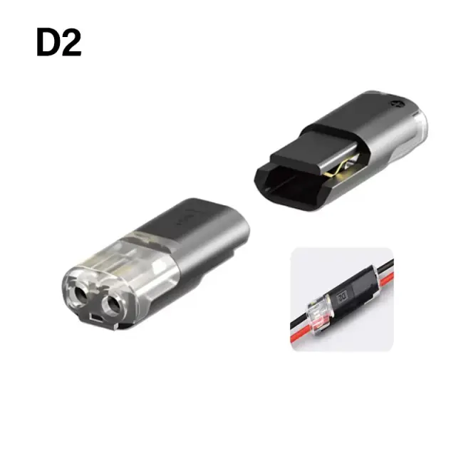 Conector de Fio Elétrico Sem Descascar Conexão Rápida Linha Dupla Plugue Terminal Automotivo Universal