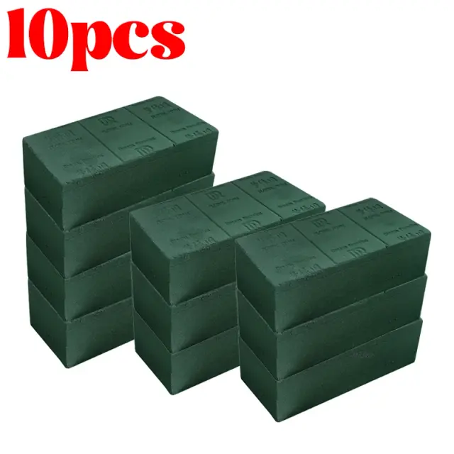 Bloco de Espuma Floral Verde para Arranjos DIY - Seco e Molhado - 22.5x10.5x7cm