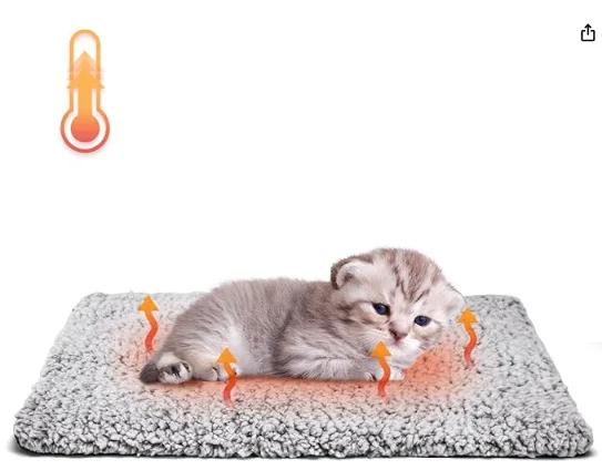 Cobertor auto-aquecedor para animais de estimação, tapete de cama térmico sem elétrico, antiderrapante para cães gatos, tapete de calor de inverno, almofada central reflexiva de calor - Image 1