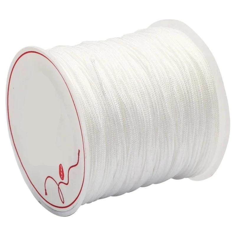 1 Rolo Tecido Jade Tópico Jóias Frisado Acessórios DIY Material Pulseira Colar Tecido Cord Linha Comprimento 50m - Image 1