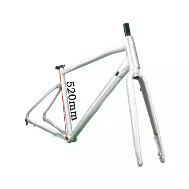Quadro Bicicleta Gravel Alumínio 700C Eixo Passante Freio Disco 470/520mm