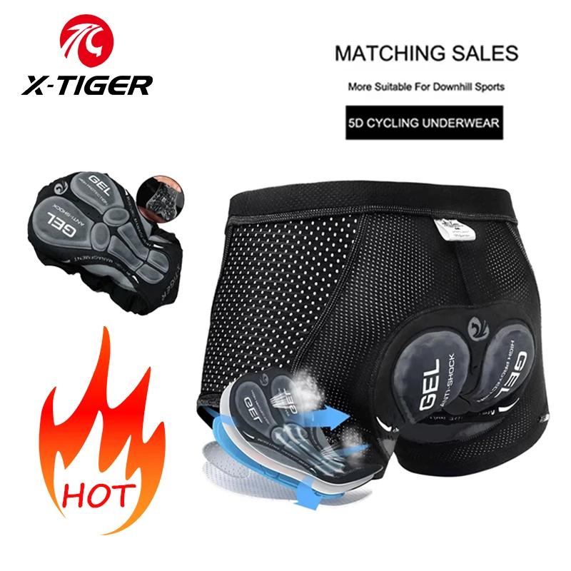 X-TIGER roupa interior de ciclismo masculina com gel 5d acolchoado mtb boxer ciclismo shorts estrada ciclismo roupa interior equipamentos ciclismo - Image 1