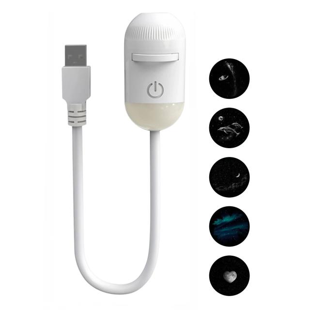 Projetor Galáxia 2 em 1 Luz Noturna Céu Estrelado USB 5.12 polegadas