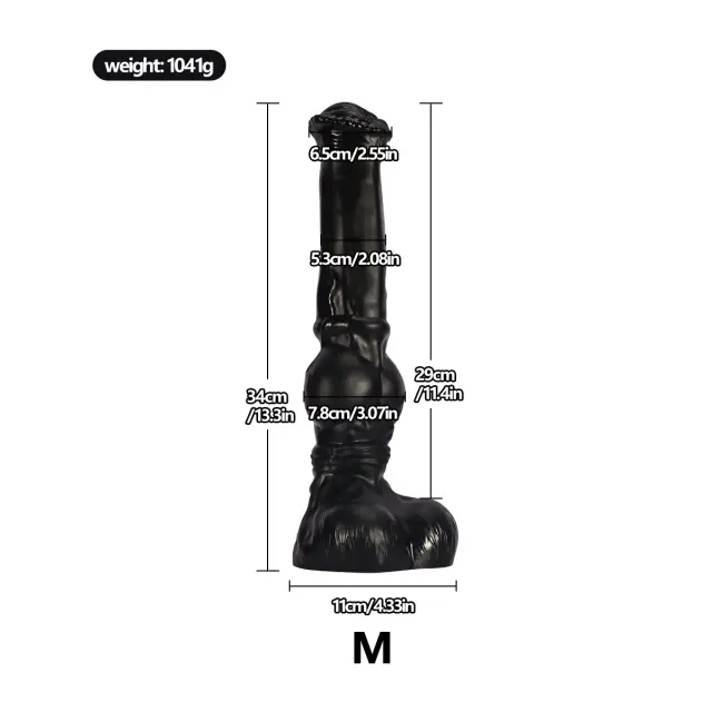 Dildo Animal Cavalo Cão Pênis Grande Plug Anal Ventosa 30cm