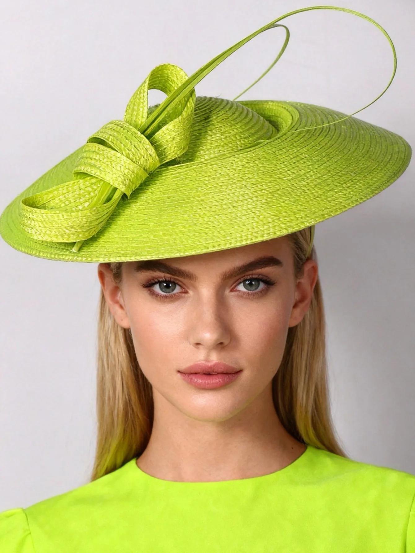 Fs fascinators preto branco casamentos pillbox chapéu para mulheres igreja chapéu sraw fedora preto largo senhoras vestido kentucky derby chapéus - Image 1